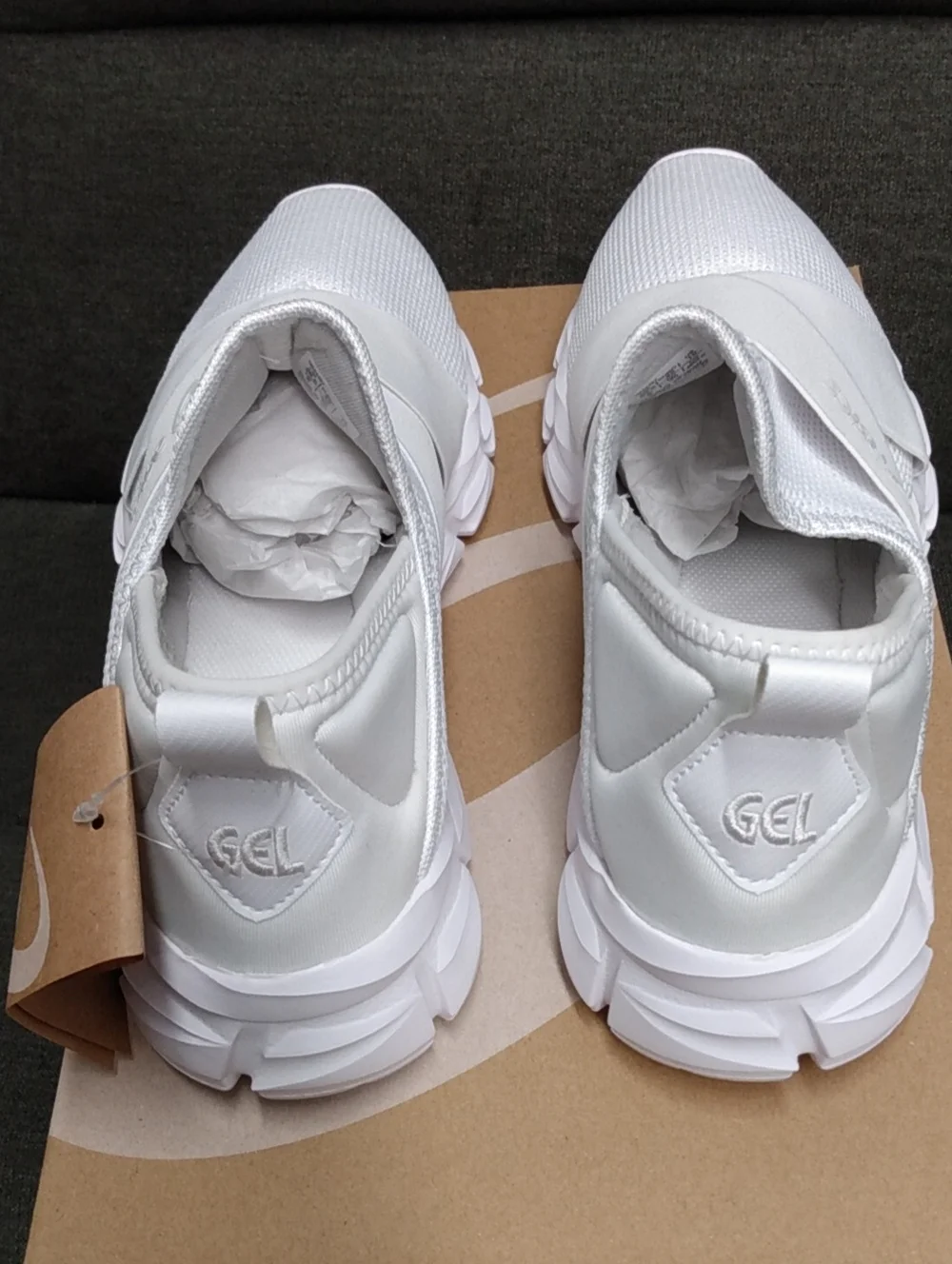 ASICS Slip-On Sneakers Quantum Lyte Slip-On Womens Sz 10 Shoe White 1202A257-100 - Picture 6 of 16